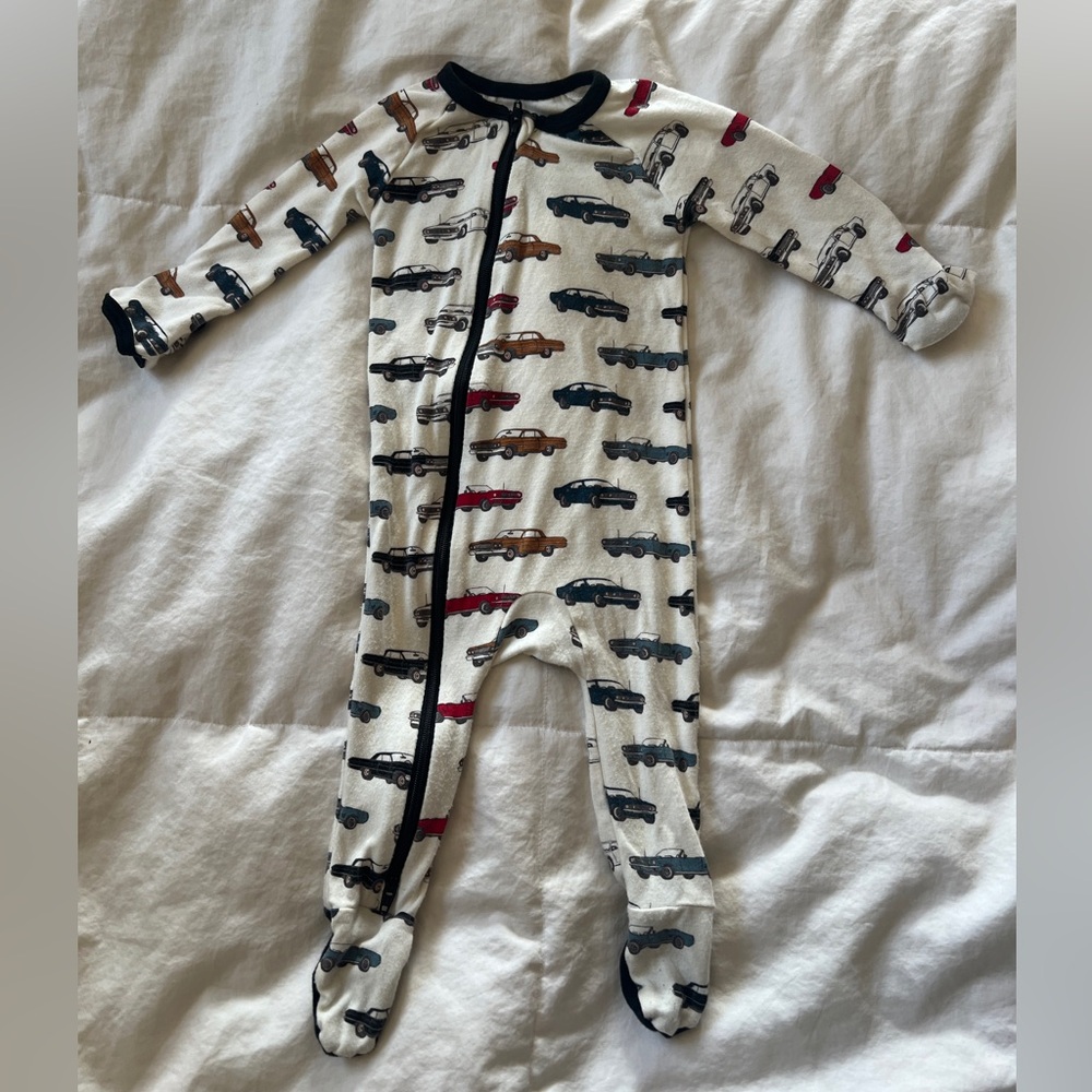 Bestaroo Footed Onesie with Classic Car Print